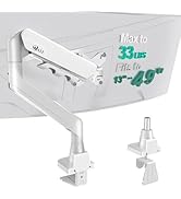 WALI Single Monitor Arm with Desk Mount for 17–49 Inch Screens – Holds Up to 33 lbs, Fully Adjust...