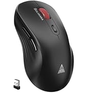 SOLAKAKA SM66 Silent Dual Mode 2.4GHz Wireless Mouse with 2 Side Buttons, 4800 DPI,Rechargeable C...