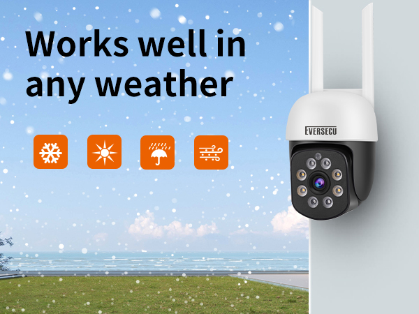  2K 3.0MP Outdoor WiFi PTZ Security Camera, 2.4G WiFi, Auto Tracking