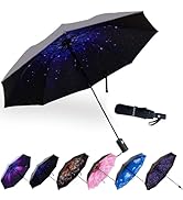 LLanxiry Compact Travel Umbrella,Windproof Waterproof Stick Umbrella Protection Golf Umbrellas
