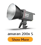 amaran 200x S 200W Bi-Color LED Video Light, 2700-6500k CRI95+, TLCI98+ Bluetooth App Control 9 B...