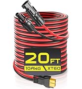 Gibbab Solar Connector to XT60 Charge Extension Cable, 10AWG 20FT XT60 Adapter Cable to Solar Pan...