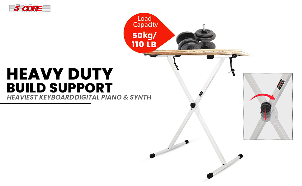 Keyboard Stand Single X Style 7 Adjustable Digital Electric Piano 61 76 88 Keys