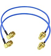 TUOLNK SMA Male Right Angle to SMA Female Coaxial Cable RG402 for 3G 4G LTE Antenna SMA to SMA Ex...