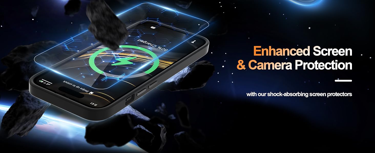 iphone 15 case with screen protector and camera protector