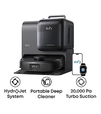 eufy Like-New E25 Omni Robot Vacuum and Mop Combo,HydroJet System, 20,000Pa Turbo Suction, Zero-Tang...