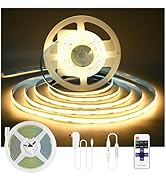 TUNICHX COB LED Strip Light UL Listed DC 12V LED Strip Light Flexible Super Bright Dimmable LED S...