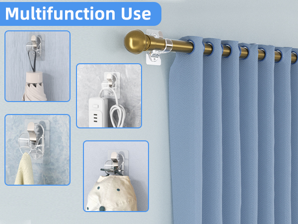 curtain rod holders no drilling