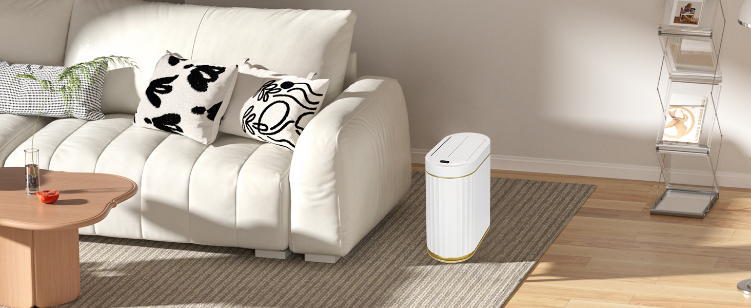 white gold motion sensor teash can 6