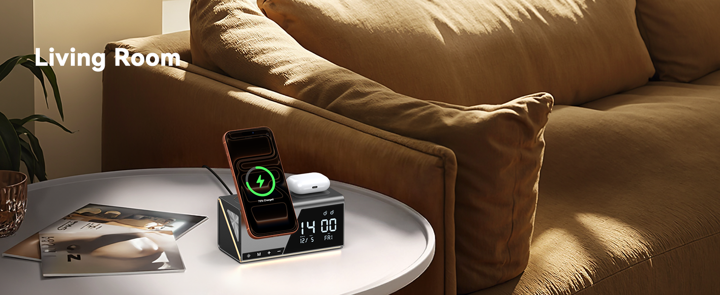 apple charging station with clock alarm clock charging station wireless charger alarm clock