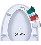 3Pcs Toilet Seat Handle Lifter Set with Decal, Bathroom Lid Lifting Tools with Stickers Hygienic ...