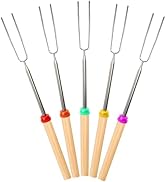 Ajmyonsp Marshmallow Roasting Sticks Smores Stick for Fire Pit - Hot Dog Campfire Skewers Mashmel...