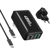 USB C Fast Charger Block, Thin Flat 40W 4-Port USB C Charger with 6FT USB C Cable,Dual PD 3.0 Pow...