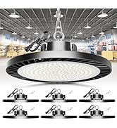 ELEKICO 300W UFO Led High Bay Light| 5000K 45000LM High Bay Led Shop Lights with 5ft Cable Hangin...