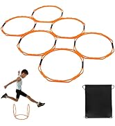 Hikeen Octagonal Agility Rings, Speed Rings, Youth Agility Footwork Training and Speed Hurdles La...