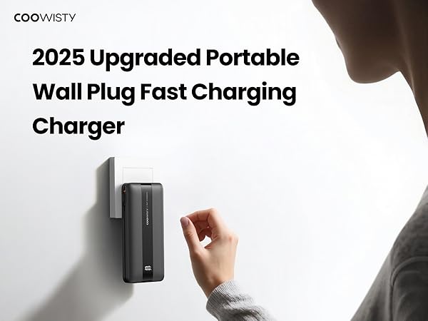 2025 Upgraded Portable Wall Plug Fast Charging Charger-Black