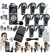EXMAX-EX-318 2.4G Wireless Audio Tour Guide System Transmitter with Headset Mic Mini Ear-Hook Rec...