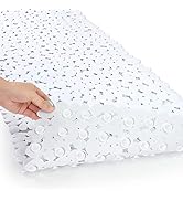 SONGZIMING Pebble Bath Mat for Bathtub to Anti Slip Bathtub Mat in Shower with 16 Inches by 35 In...