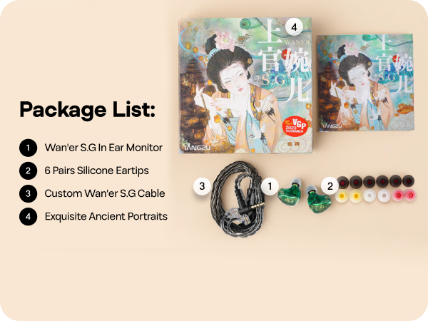 Linsoul TANGZU Wan’er S.G HiFi 10mm Dynamic Driver PET Diaphragm in-Ear Earphone