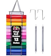 UCEC Vinyl Roll Holder, Vinyl Roll Storage with 12 Compartments, Hanging Vinyl Storage Organizer ...
