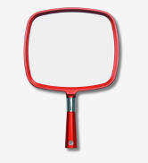 Mirrorvana Large &amp;amp;amp;amp;amp; Comfy Hand Held Mirror with Handle - Sparkling Red Model (1-Pack)