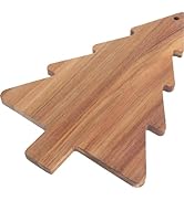 iplusmile Christmas Tree Cutting Board Acacia Wood Charcuterie Board Kitchen Chopping Board Platt...