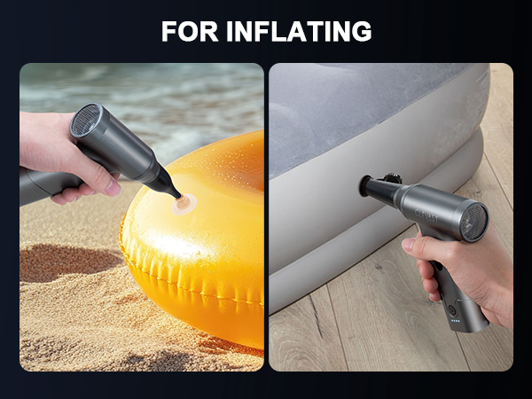 inflating swim ring and mattresses
