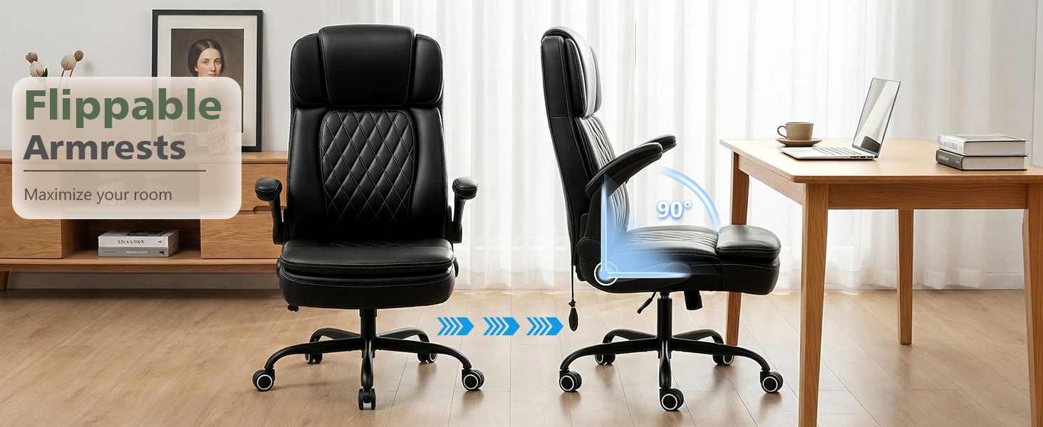 flippable armrests office chair
