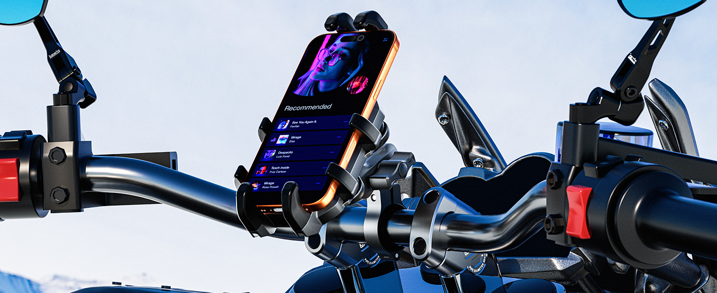 Anti-Vibration motorcycle phone mount