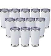 Cool Yoleb 20 oz Tumblers Bulk Stainless Steel Tumbler with Lid Double Wall Vacuum Insulated Coff...