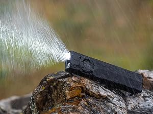 Portable waterproof IPX7 flashlight for bad weather