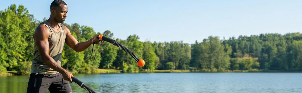 Cordless Battle Ropes for Home Gym, Compact Gym Equipment for Men &amp;amp; Women