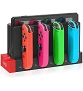 Charging Dock Station for Joycon Nintendo Switch &amp; OLED - Charges Up To 4 Controllers, Compatible...