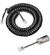 Uvital Telephone Handset Cord Detangler, 1 Pack Landline Handset Cord Cable 8Ft Uncoiled(1.2 Ft C...