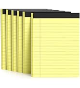 AILZFEI 300 Sheets Yellow Legal Pads 8.5 x 11 College Ruled Paper 6-Pack Note Pads Narrow Ruled 5...