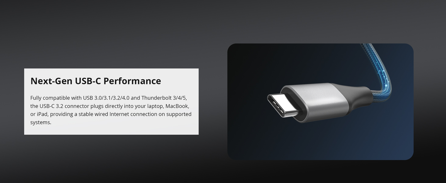 Adapter&amp;#39;s USB 3.2 Type C Port Works with USB 3.0 3.1 3.2 4.0 and Thunderbolt 3 4 5