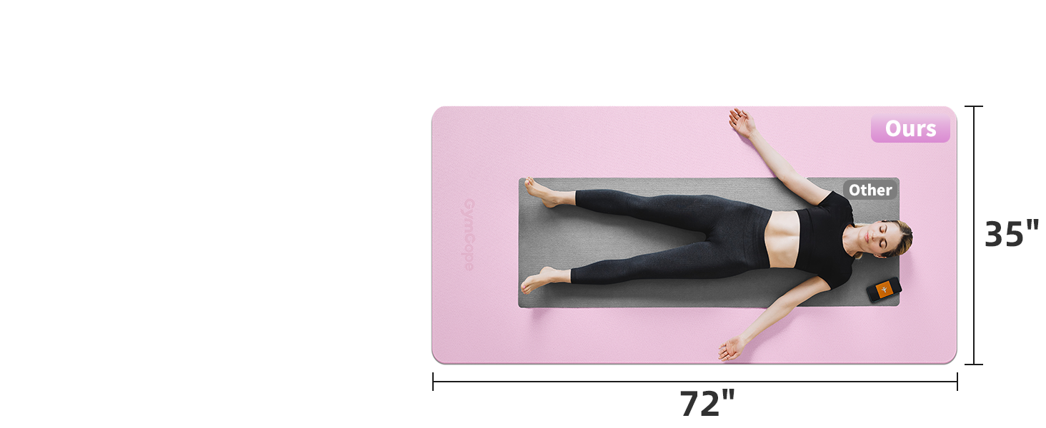 extra wide yoga mat 72x35 large tpe mat