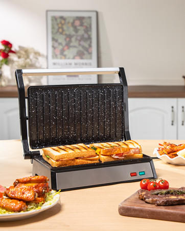 Aigostar Panini Press, 1200W Sandwich Maker and Electric Indoor Grill