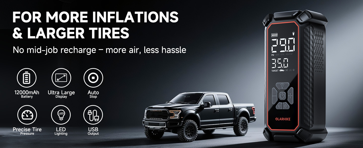 FOR MORE INFLATIONS &amp;amp; LARGER TIRES