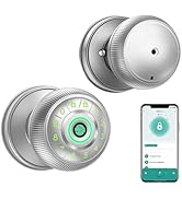 AEQ Fingerprint Door Lock, Smart Door Knob with Password Keypad Door Lock, Biometric Door Knobs &amp;...