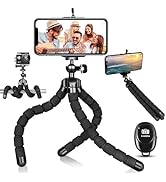 Portable Flexible Tripod, Adjustable Cell Phone Tripods, Portable and Adjustable Camera Holder, S...