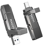 RAOYI 256GB USB C External SSD, USB 3.2 Solid State Drive Up to 450MB/s 2-in-1 Dual Type-C&amp;USB-A ...