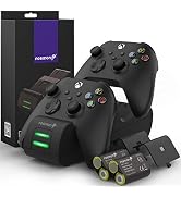 Fosmon Dual 2 MAX Charger with 2x 5280mWh Rechargeable Battery Pack Compatible with Xbox Series X...