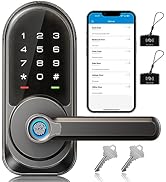 Veise Smart Lock, Keyless Entry Door Lock with Handle, Fingerprint Door Lock, 7-in-1 Smart Locks ...
