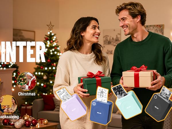 PM230 Sticker Printer——Happy Christmas Thanksgiving