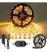 Warm White LED Strip Light, Dimmable 3000K LED Light Strip Warm White, Super Bright LED Tape Ligh...