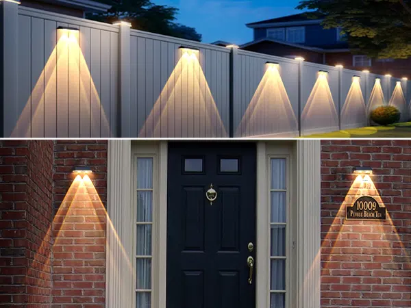 SOLAR FENCE LIGHTS OUTDOOR