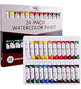 WA Portman 24 pack Watercolor Paint Set - 12ml Watercolor Paint Tubes - Set of 24 Water Color Pai...
