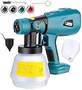 GRVODFRTA Cordless Paint Sprayer Compatible with Makita 18V Battery 1000ml Capacity HVLP Spray Pa...