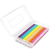 DANRONG Colored Plastic Pencil Box, Large Capacity Pencil Case, Pencil Boxs for Kids Adults, Hard...